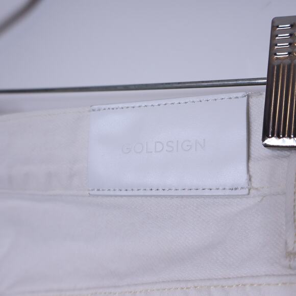 GOLDSIGN High Rise Straight Leg Jean Calla White Button Fly Casual Women's 26 - Picture 9 of 12